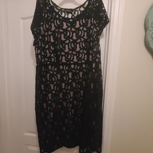 Lane Bryant 20 black lace with nude lining